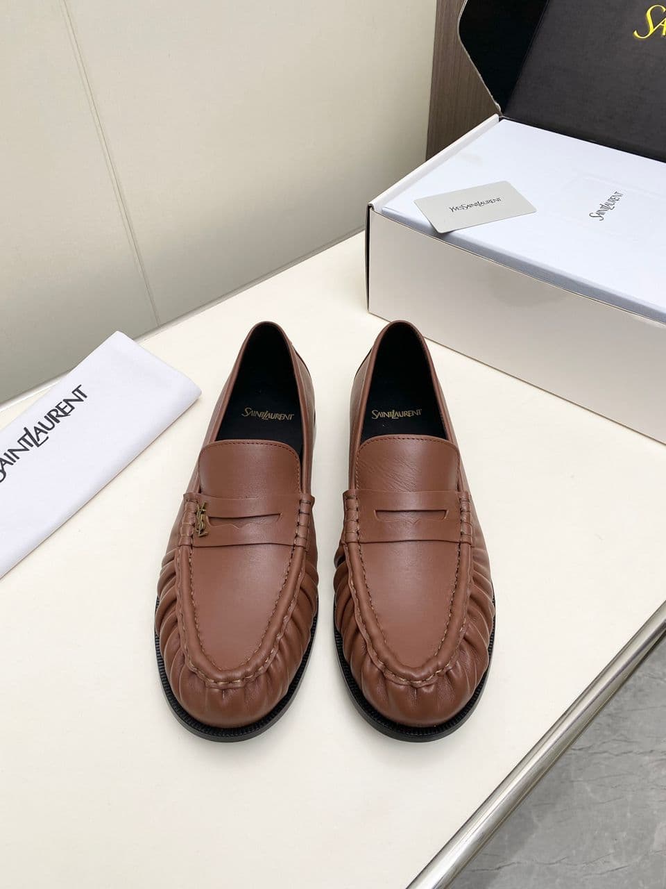 YSL Mocassim Le Loafer Brown