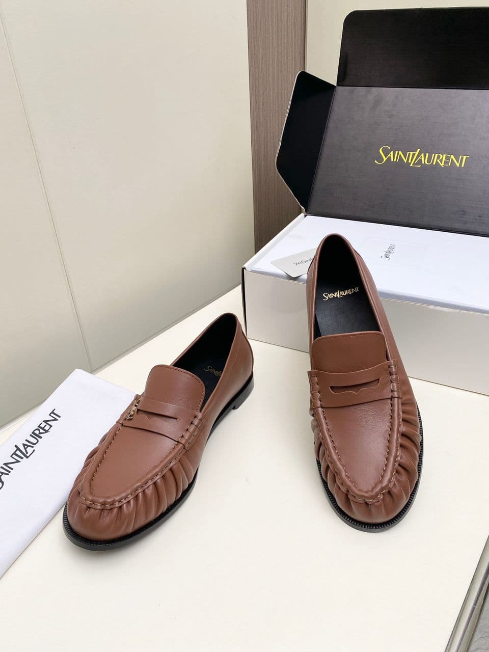 YSL Mocassim Le Loafer Brown