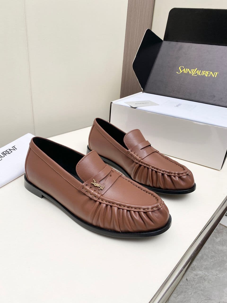 YSL Mocassim Le Loafer Brown