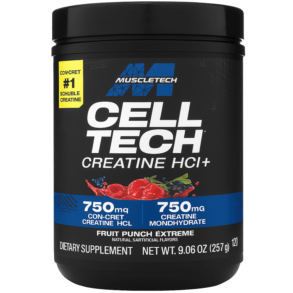 Muscletech Cell Tech Creatine HCl+ sabor Fruit Punch Extreme 257g