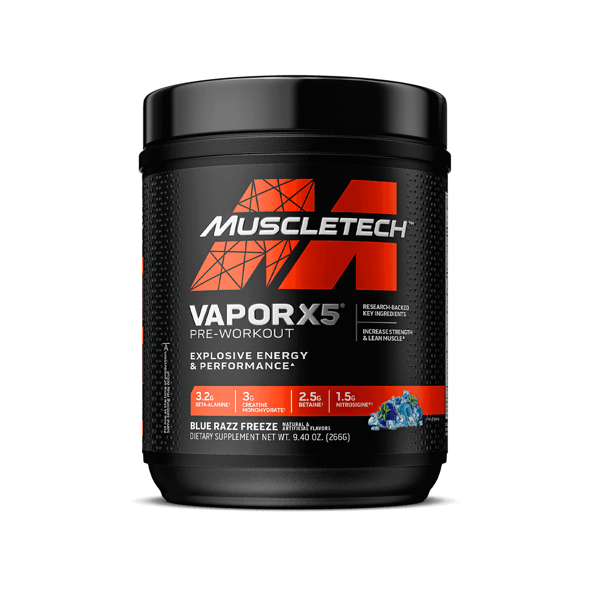 Muscletech Vapor X5 30 Doses 266 g Blue Razz Freeze