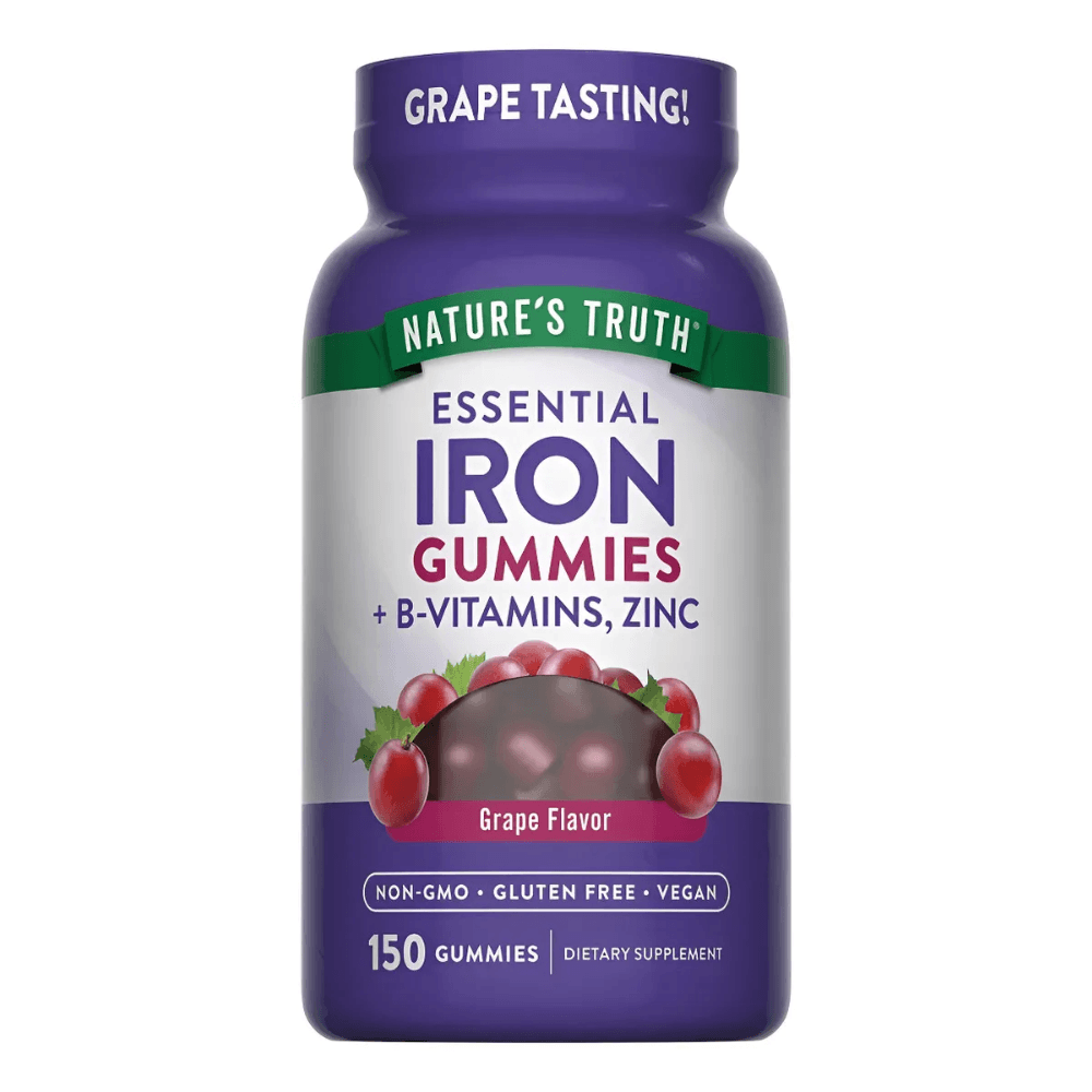 Natures Truth Essential IRON Gummies + B-vitaminas,zinc 150Gummies