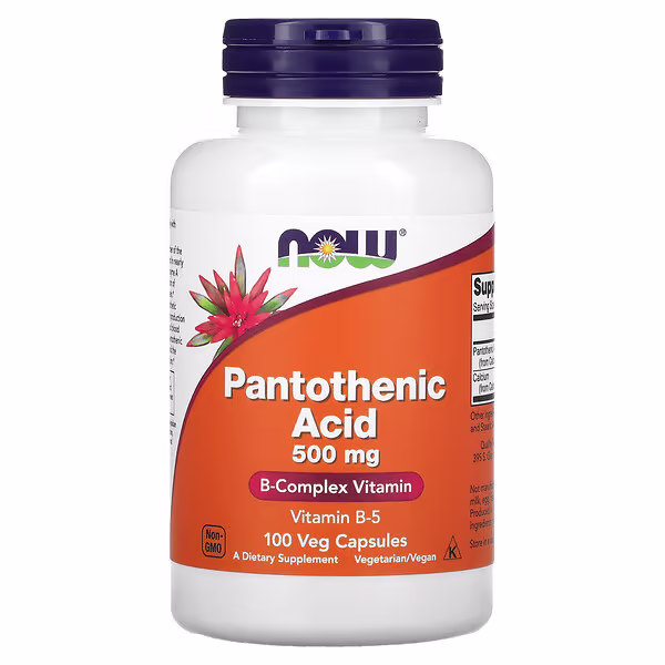 NOW Acid Pantothenic 500mg 100 Cápsulas