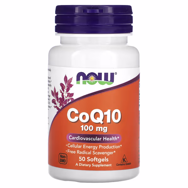 NOW CoQ10 100mg 50 Cápsulas | Coenzima