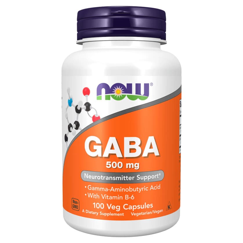 NOW GABA 500 mg 100 Cápsulas