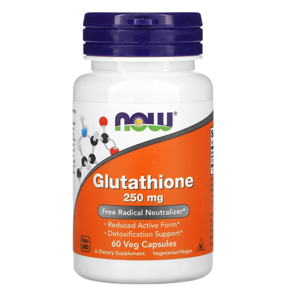 NOW Glutathione 250mg 60 Cápsulas
