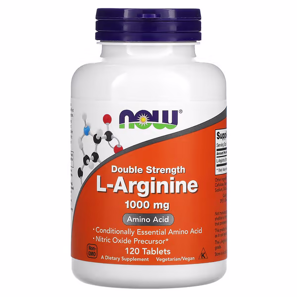NOW L-Arginine 1000mg 120 Cápsulas
