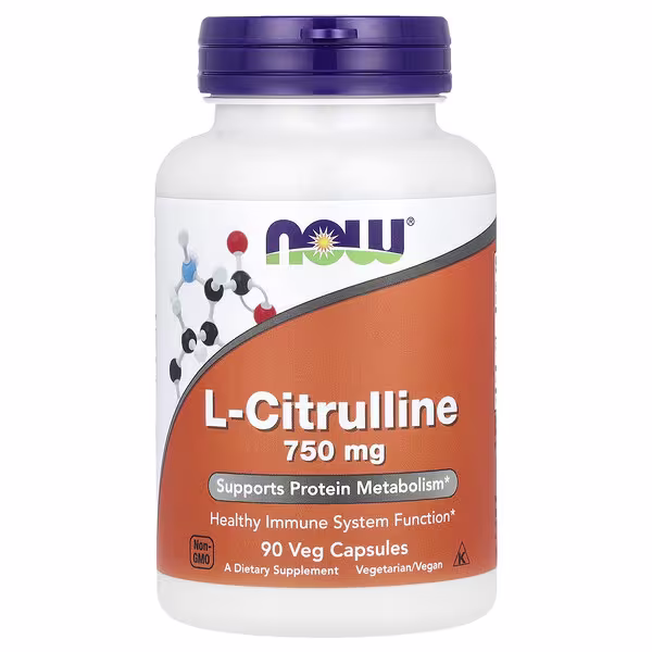 NOW L-Citrulline 750mg 90 Cápsulas