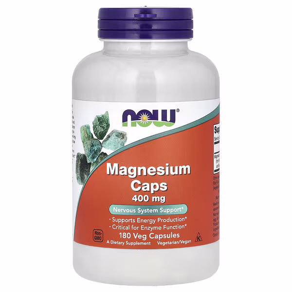 NOW Magnesium 400 mg 180 Cápsulas