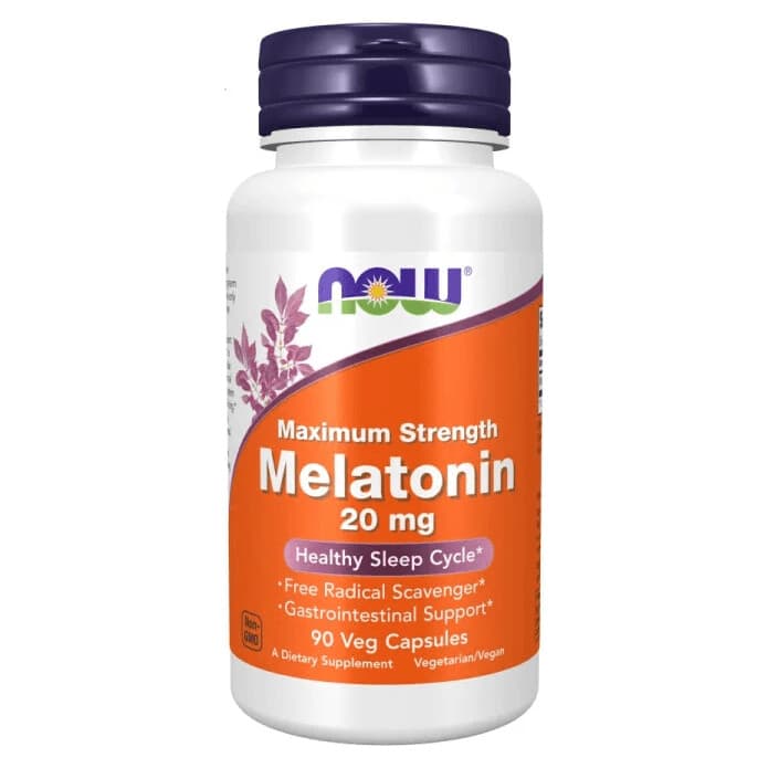 NOW Melatonina 20mg 90 Cápsulas