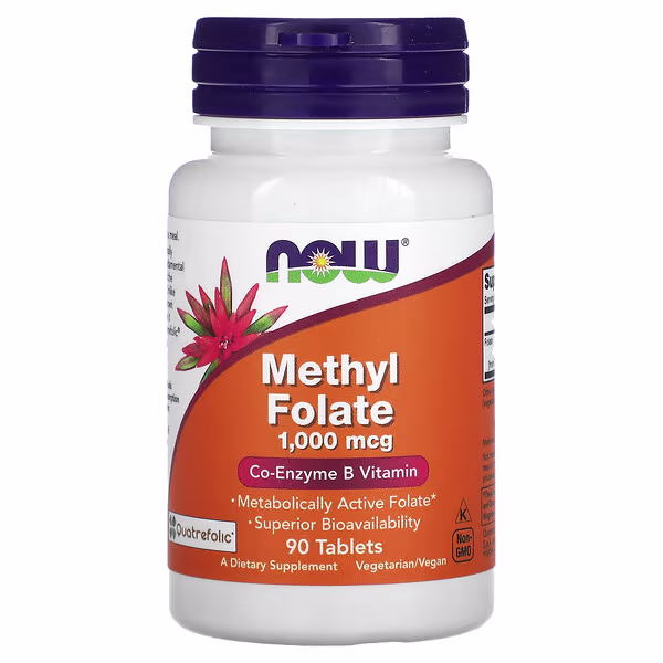 NOW Methyl Folate 1000mcg 90 Cápsulas