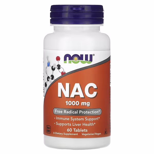 NOW NAC 1000mg 60 Cápsulas