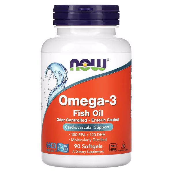 NOW Omega 3 Odor Controlled 180 Cápsulas