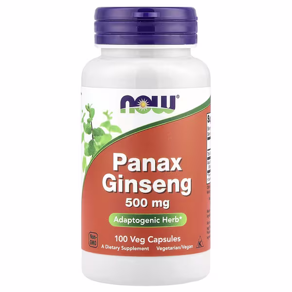 NOW Panax Ginseng 500mg 100 Cápsulas