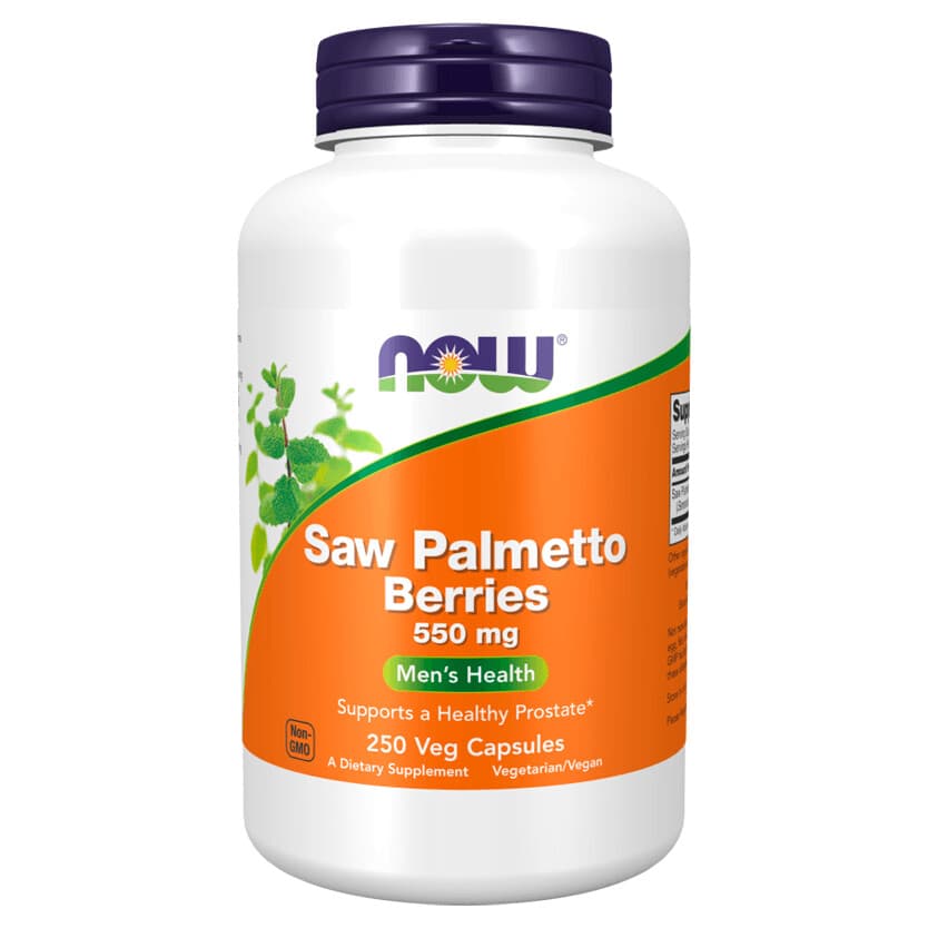 NOW Saw Palmetto Berries 550 mg 250 Cápsulas