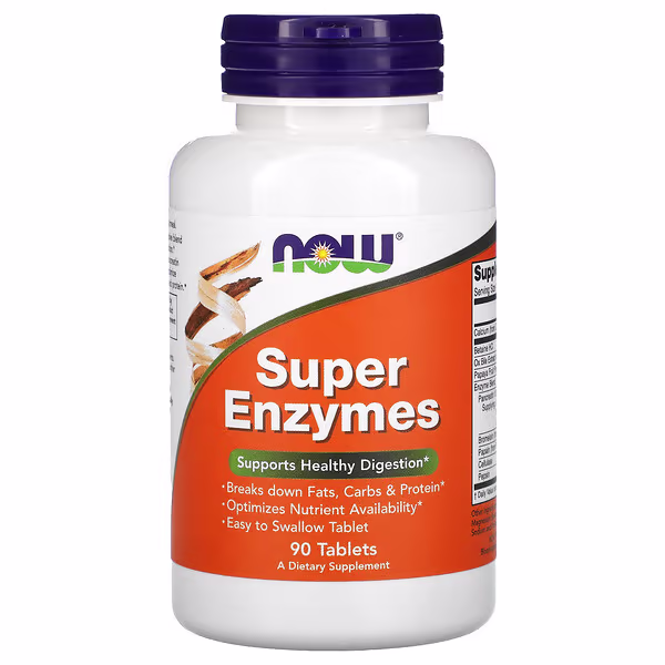 NOW Super Enzymes 90 Cápsulas