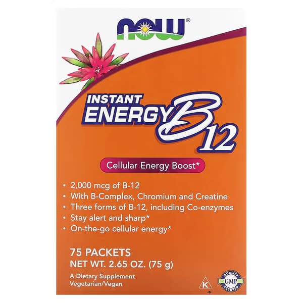 NOW Vitamina B12 2000mcg Instant Energy 75 unidades