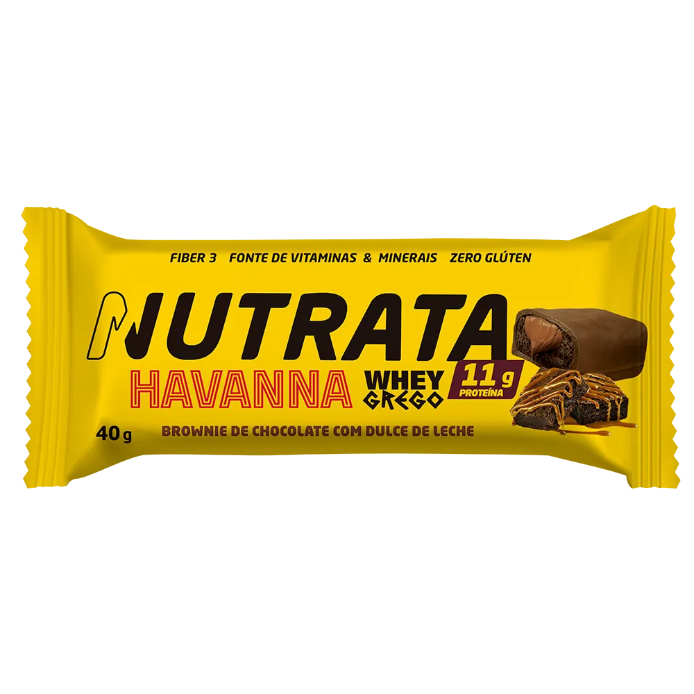 Nutrata Barra de Proteina Havanna Brownie de Chocolate com Doce de Leite 40g