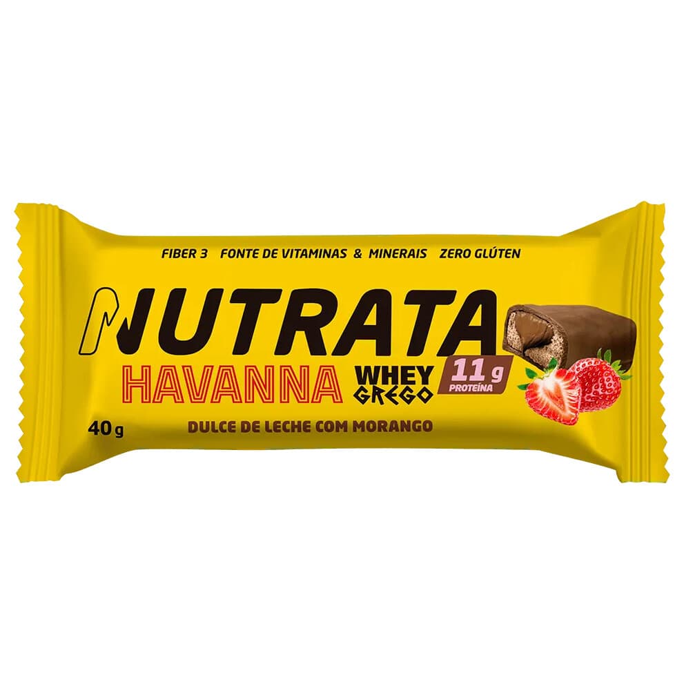 Nutrata Barra de Proteina Havanna Dulce de Leite e Morango 40g