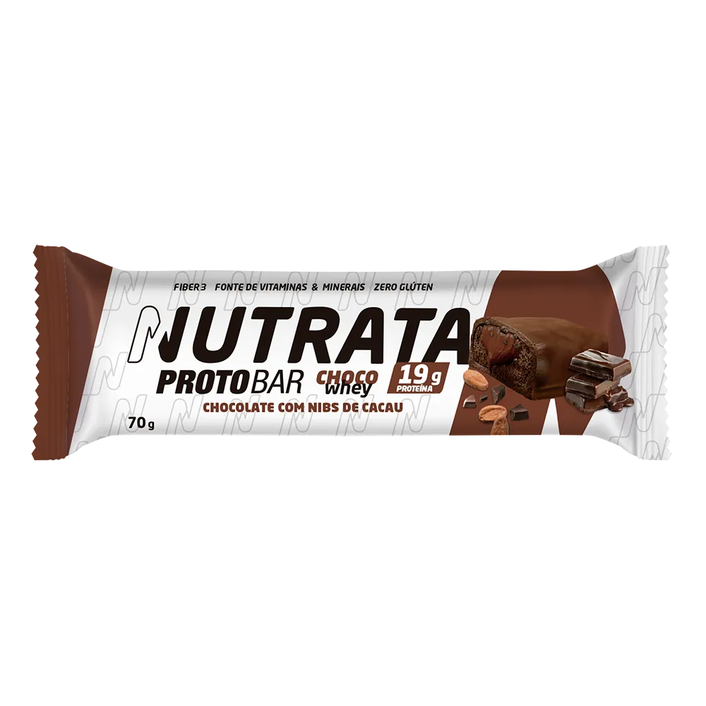 Nutrata Barra de Proteina Protobar Choco Whey com Nibs de Cacau 70g