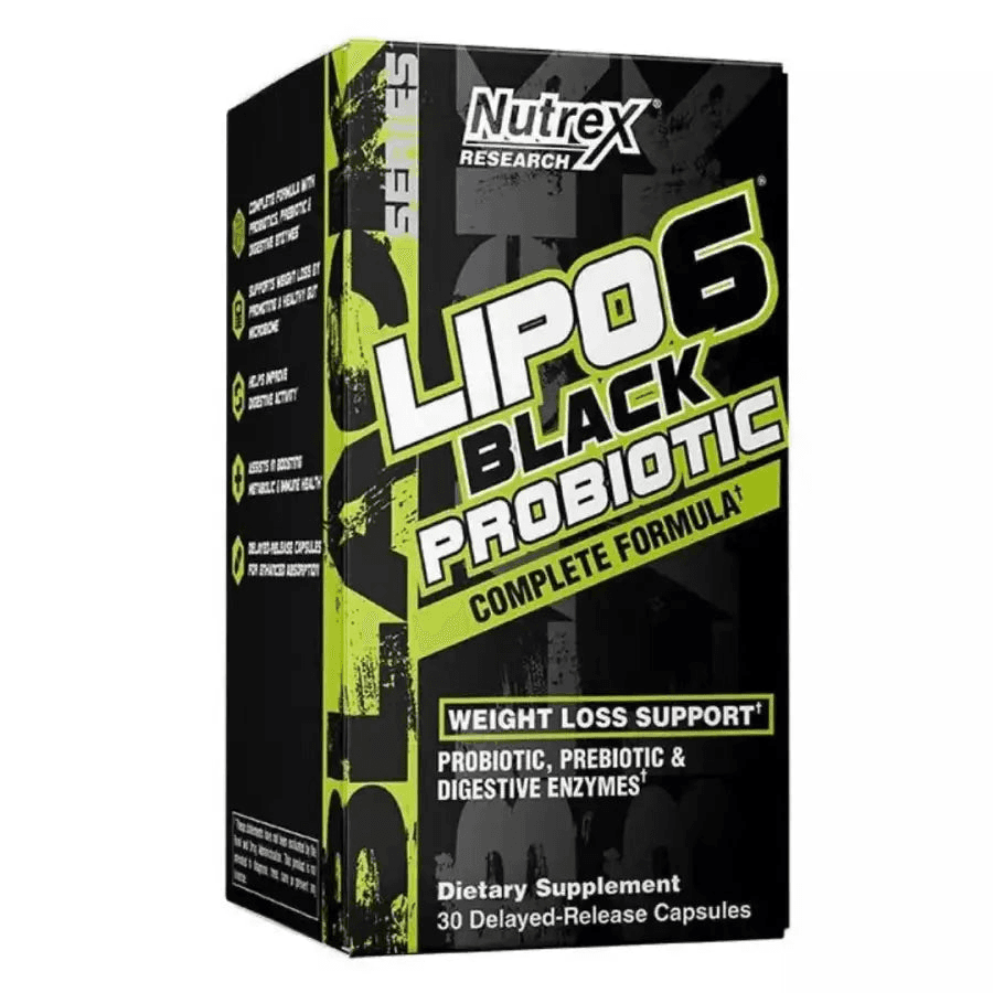 Nutrex Lipo 6 Black Probiotic 30 Cápsulas