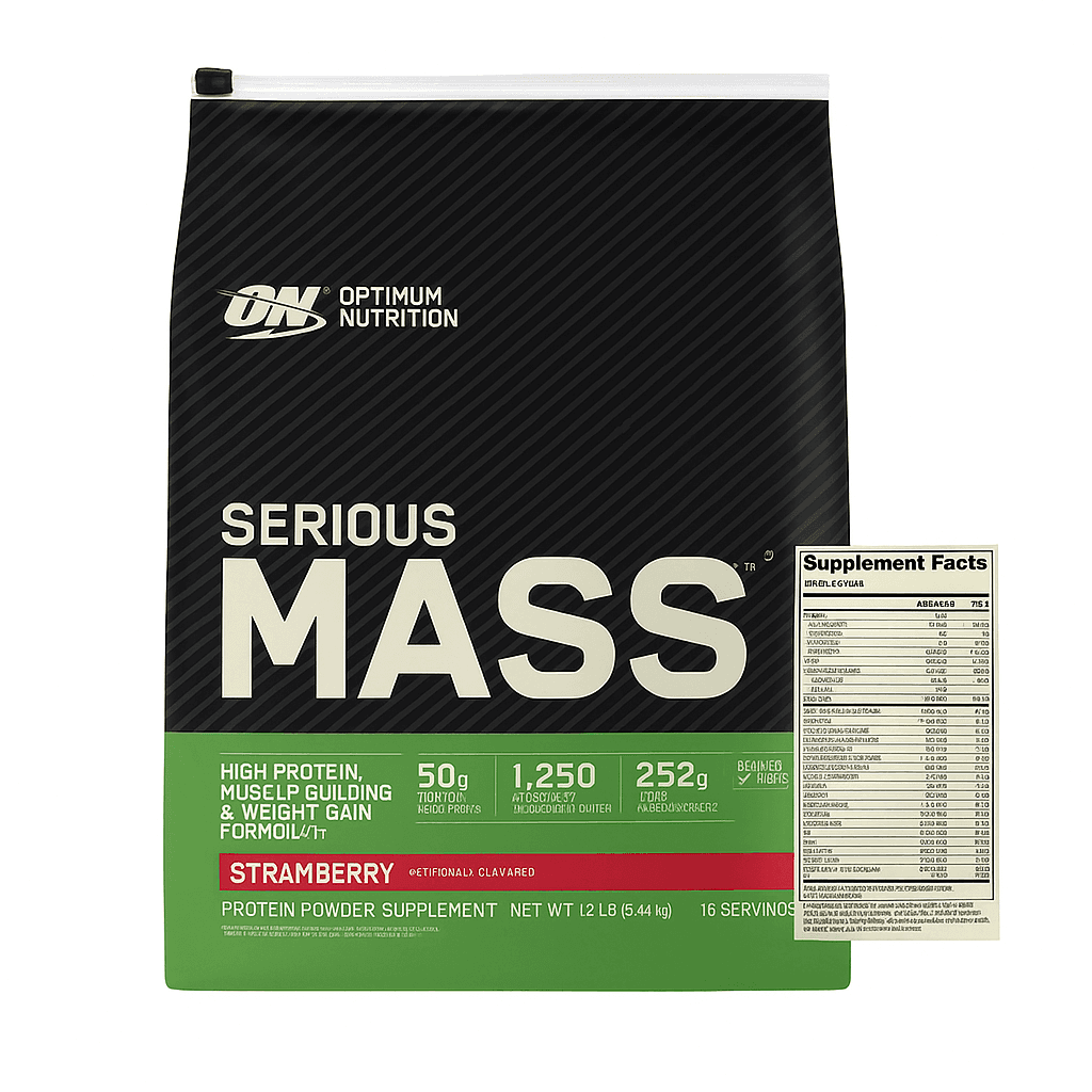 Optimum Nutrition Serious Mass Morango 5.44kg