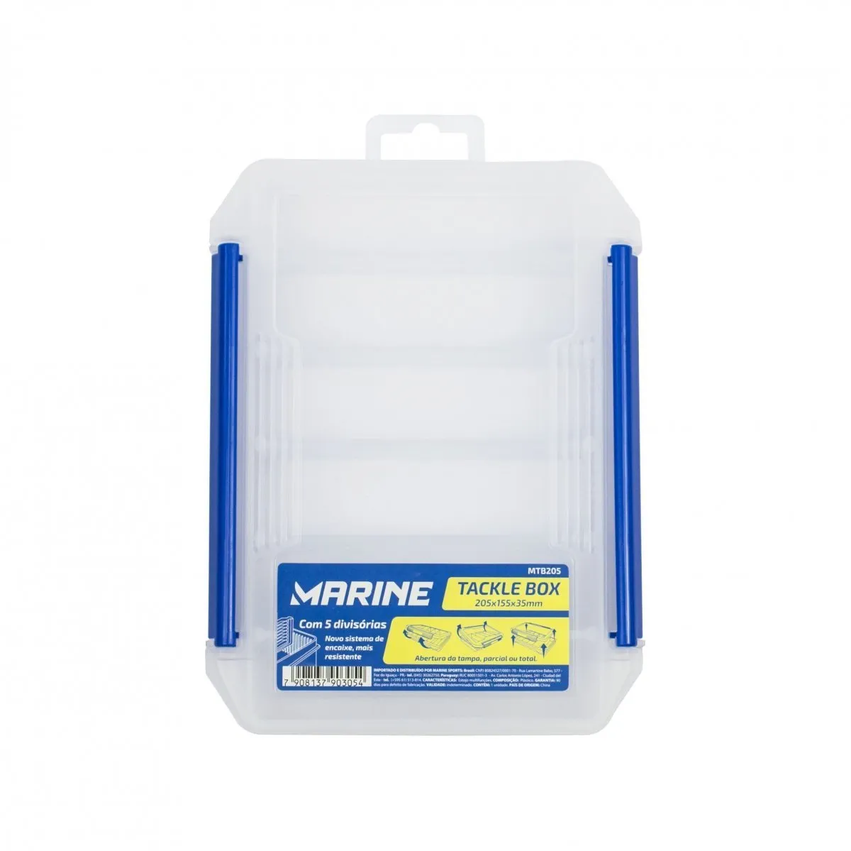 MARINE ACCESORIOS MTB205 PLASTICO 205 X 155 X 35 MM TRANSPARENTE+AZUL