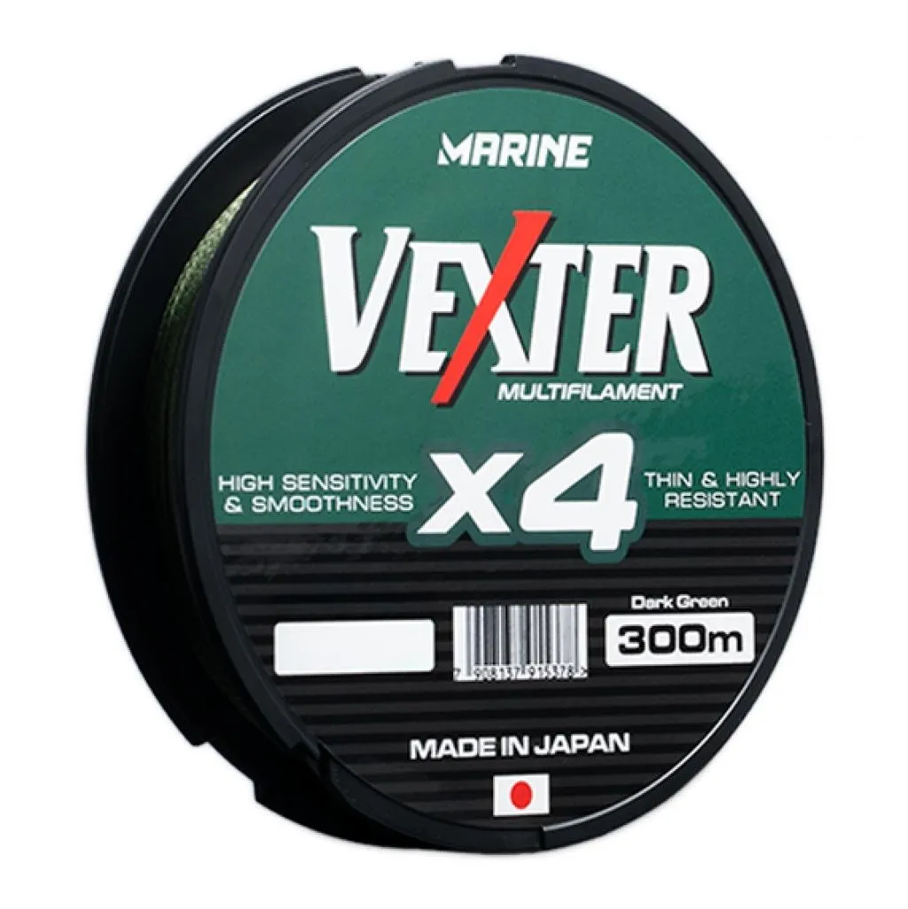 Marine Linha Vexter X4 Multifilamento 25LB 0.23MM 300M Dark Green