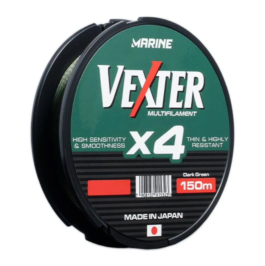 Marine Linha Vexter X4 Multifilamento 40LB 0.29MM 150M Dark Green