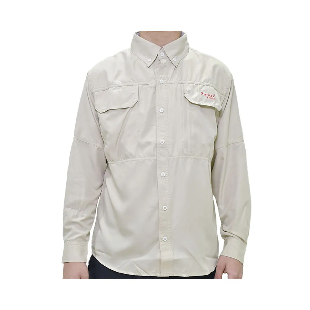 SUMAX CAMISA BSW1901-K VENTILADA MANG.LARGA MAS (T) XXL KAKI