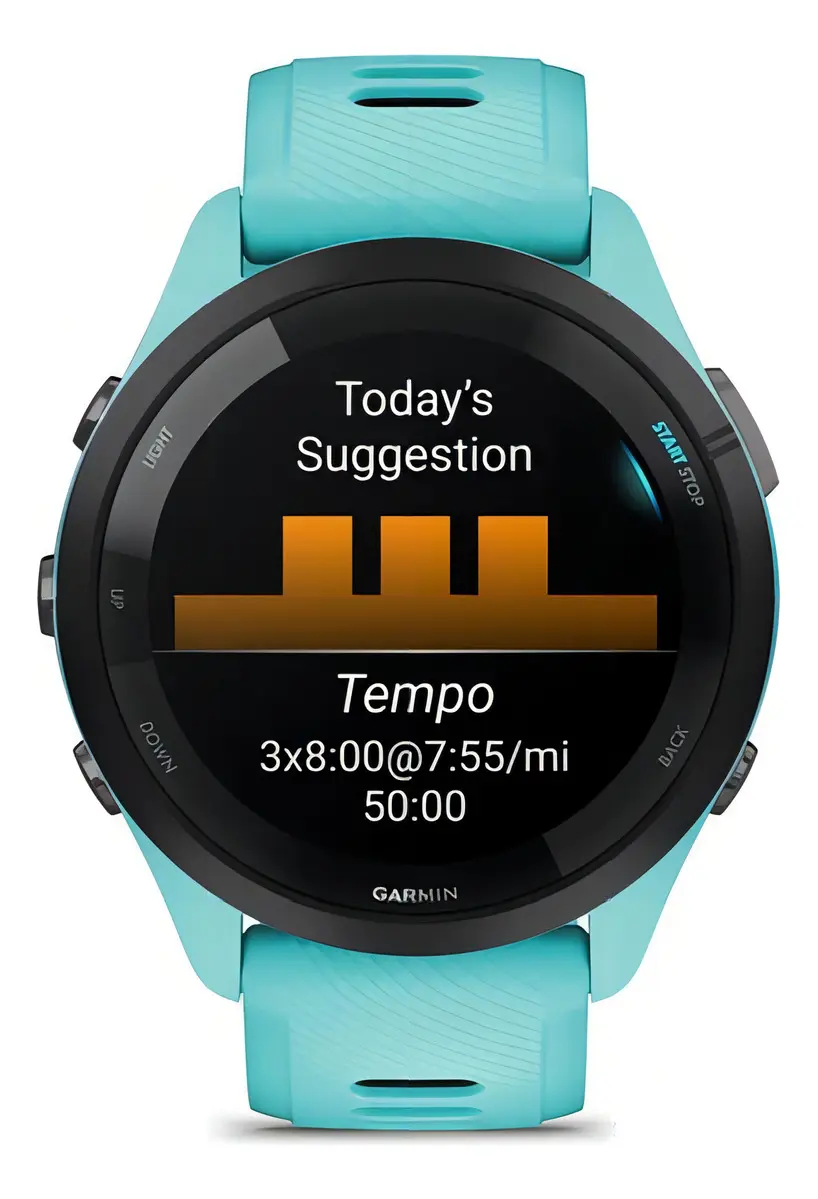 Relógio GPS Garmin Forerunner 265 010-02810-02 Aqua Blue