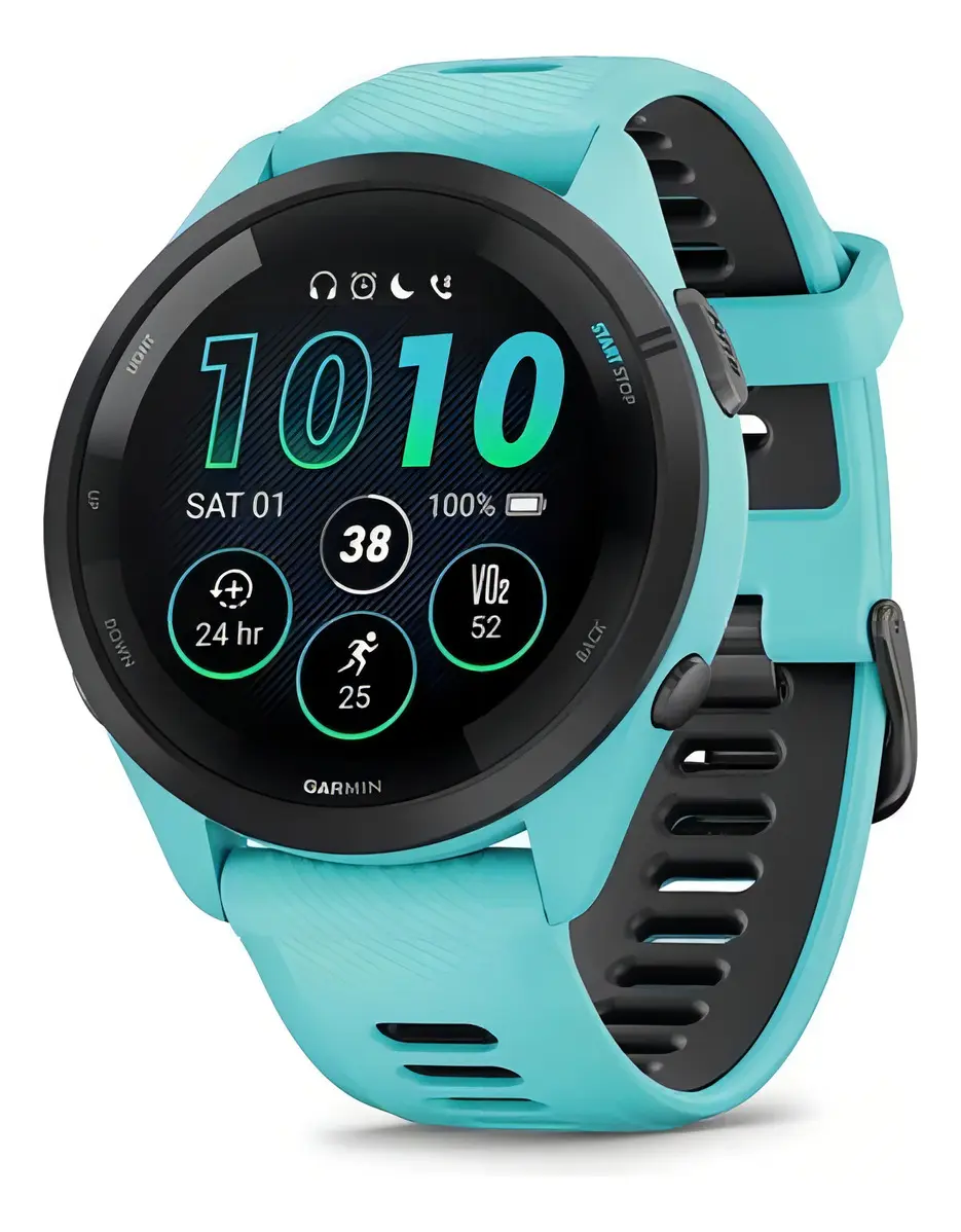 Relógio GPS Garmin Forerunner 265 010-02810-02 Aqua Blue
