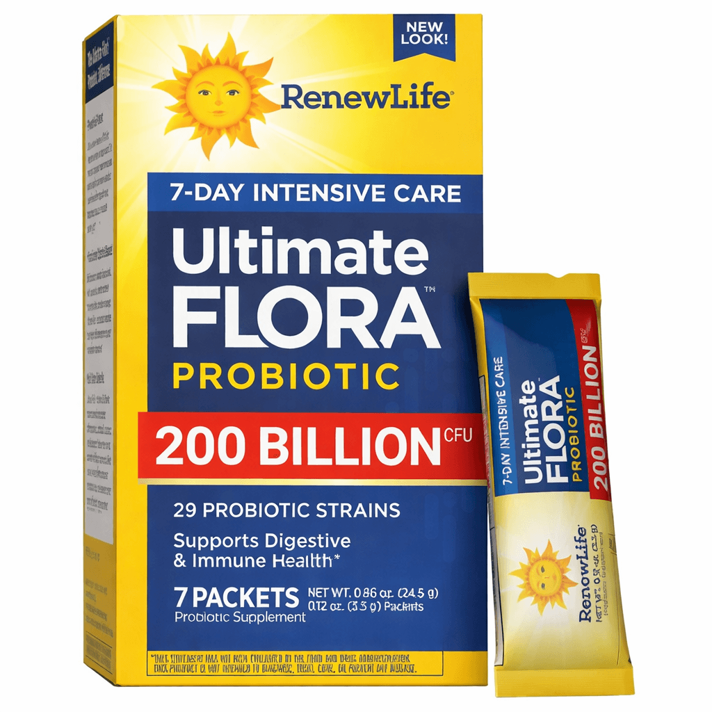 RenewLife 7-dias cuidado intenso 200billion 29 cepas probioticas 7 packets