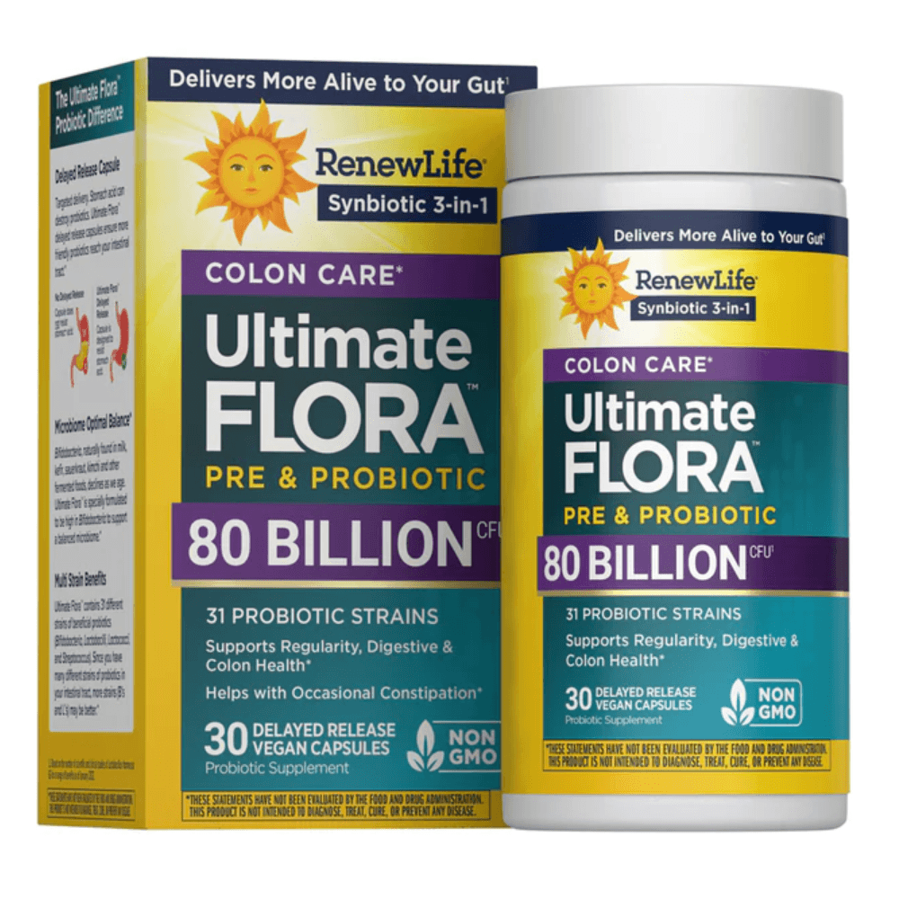 RenewLife Colon y constipation Ultimate Flora Probiotic 80billion 30 caps