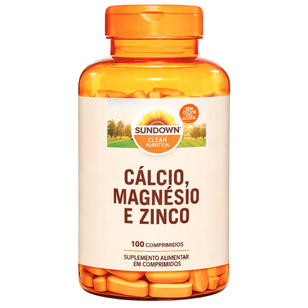Sundown Calcium Magnesium e Zinco 100 Cápsulas