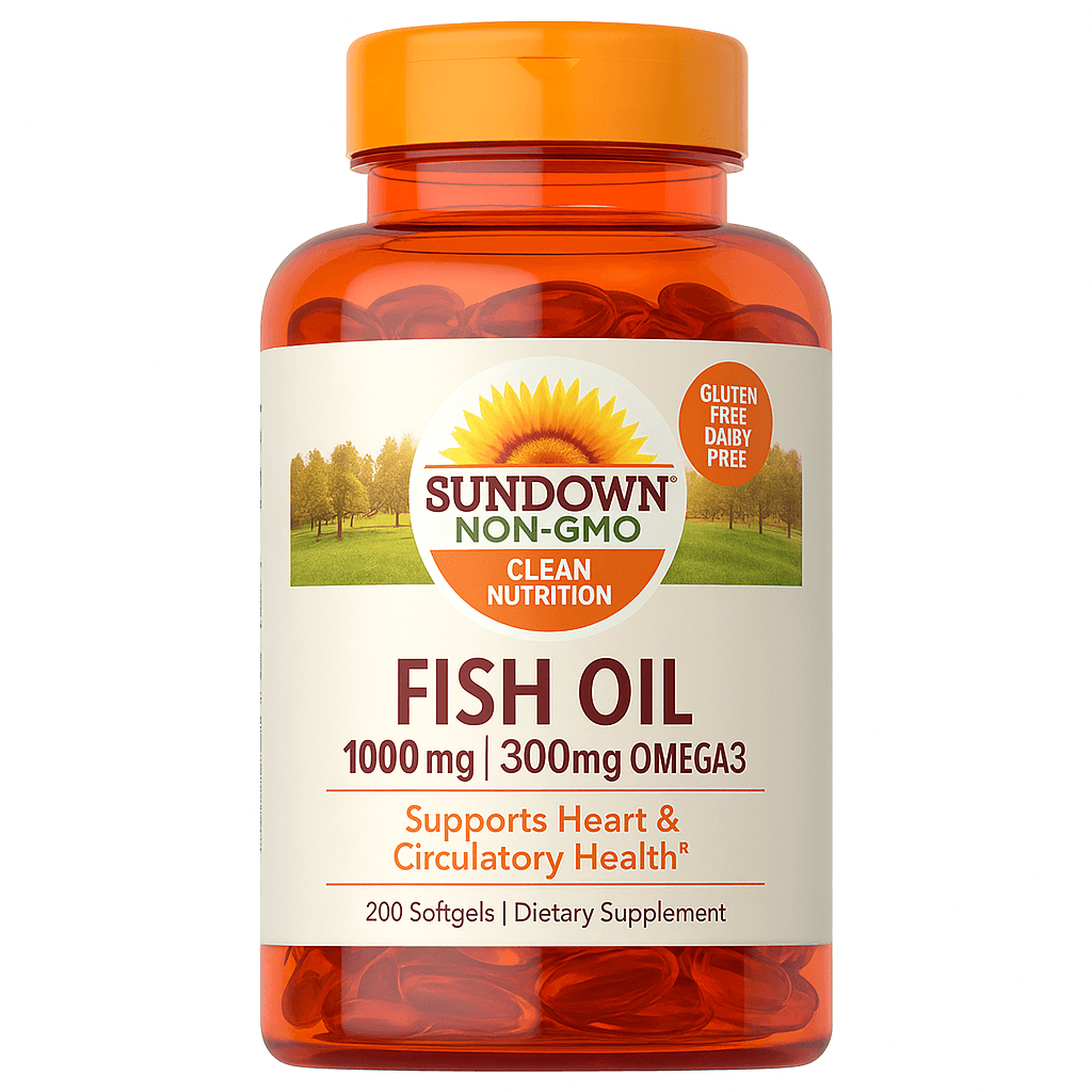 Sundown Fish Oil 1000mg 200 Softgels