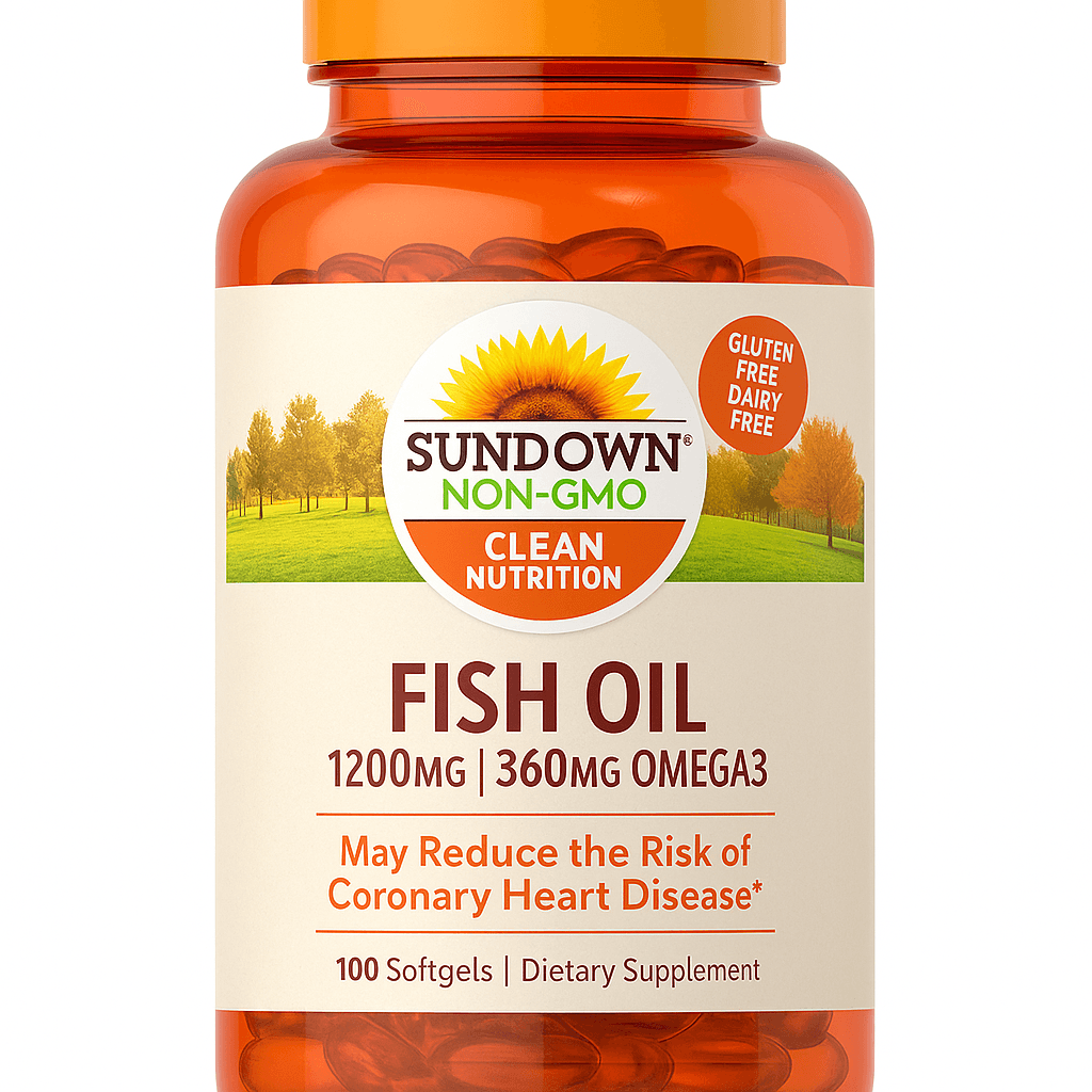 Sundown Fish Oil 1200mg 100 Softgels