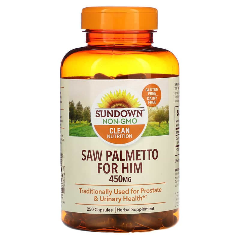 Sundown Saw Palmetto 450 mg 250 cápsulas