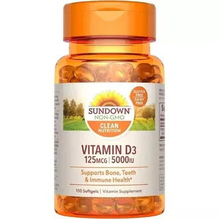 Sundown Vitamina D3 125 mcg 5.000UI 150 cápsulas