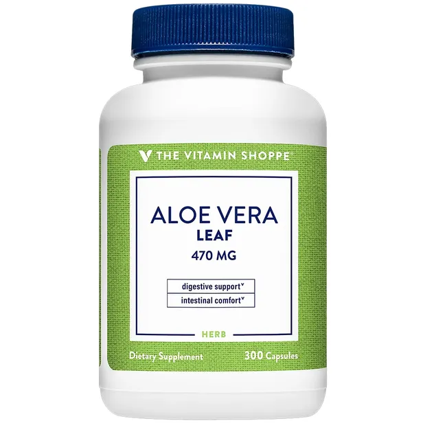 The Vitamin Shoppe Aloe Vera Leaf 470mg 300 cápsulas