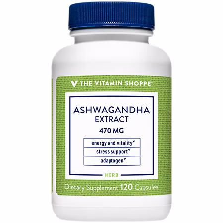 The Vitamin Shoppe Ashwagandha Extract 470mg 60 cápsulas vegetales