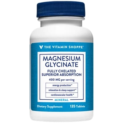 The Vitamin Shoppe Magnésio Glicinato 400 mg 135 capsulas