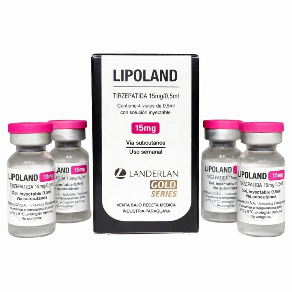 Lipoland Tirzepatida 15mg – Kit 4 Frascos – Canetinhas